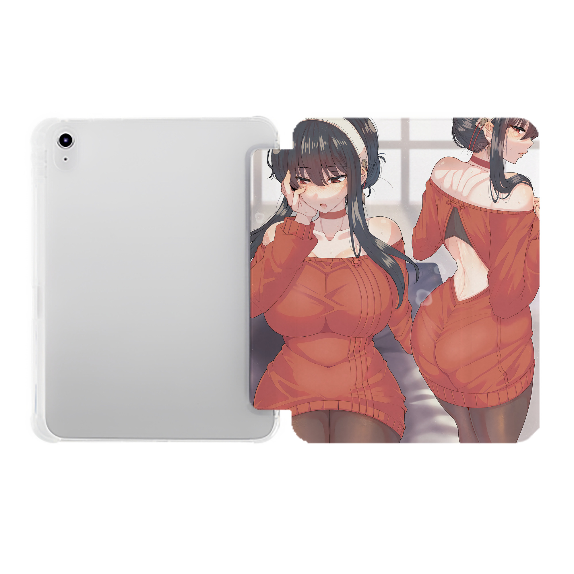 （画像用） SPY×FAMILY间谍家家酒 IPad ケース ペン収納付き 三つ折りスタンド PUレザー×シリコン 対応機種9.5/10.5/10.9インチ